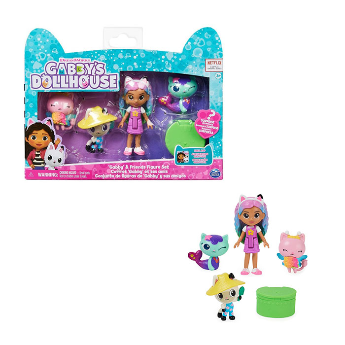 Gabby's Dollhouse Gabby and Friends Rainbow Gabby Doll Figure Set