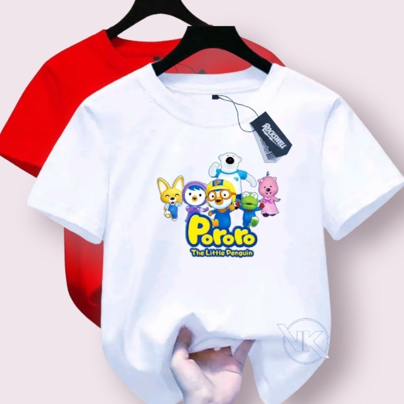 Atasan Kaos Anak Laki PerempPOROROuan Usia 1-12 Thn