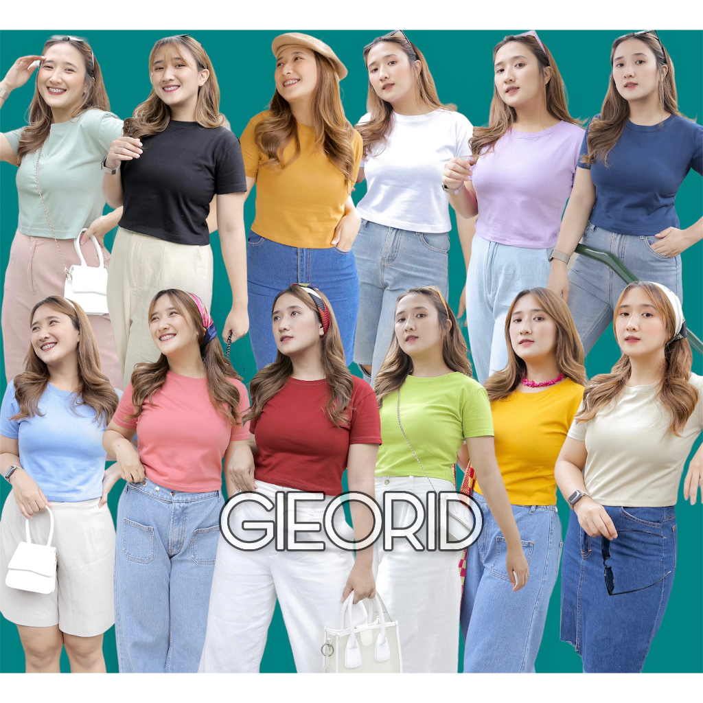 KAOS CROP TOP | KAOS CROP TEE COTTON COMBED 24s KAOS WANITA