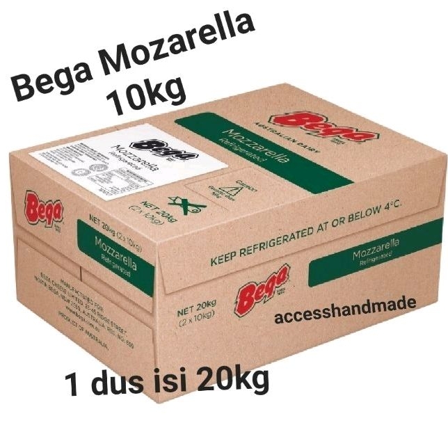 

Keju Mozarella Bega 10kg cheese keju mozarela super strechy elastis 1dus 20kg