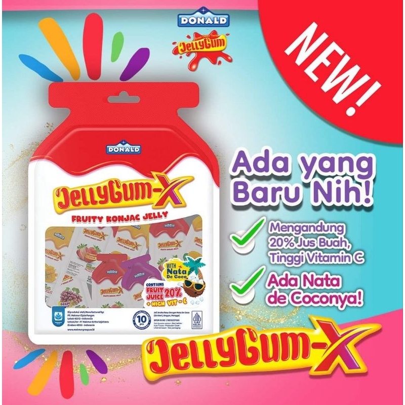 

Donald Jelly Gum-X Fruity Konjac Jelly Isi 10's x 20gr