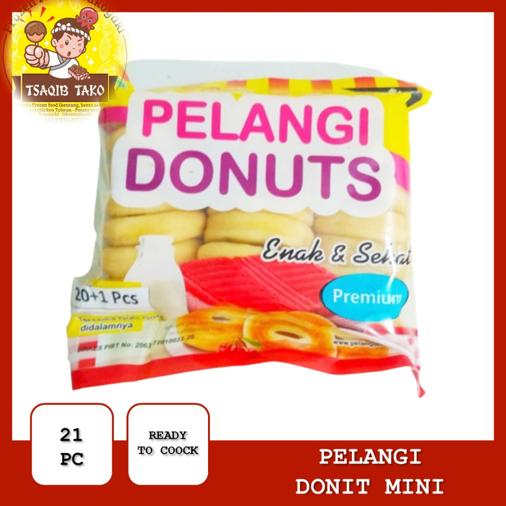 

Pelangi Donuts Mini, Donat Kentang isi 21pcs Halal