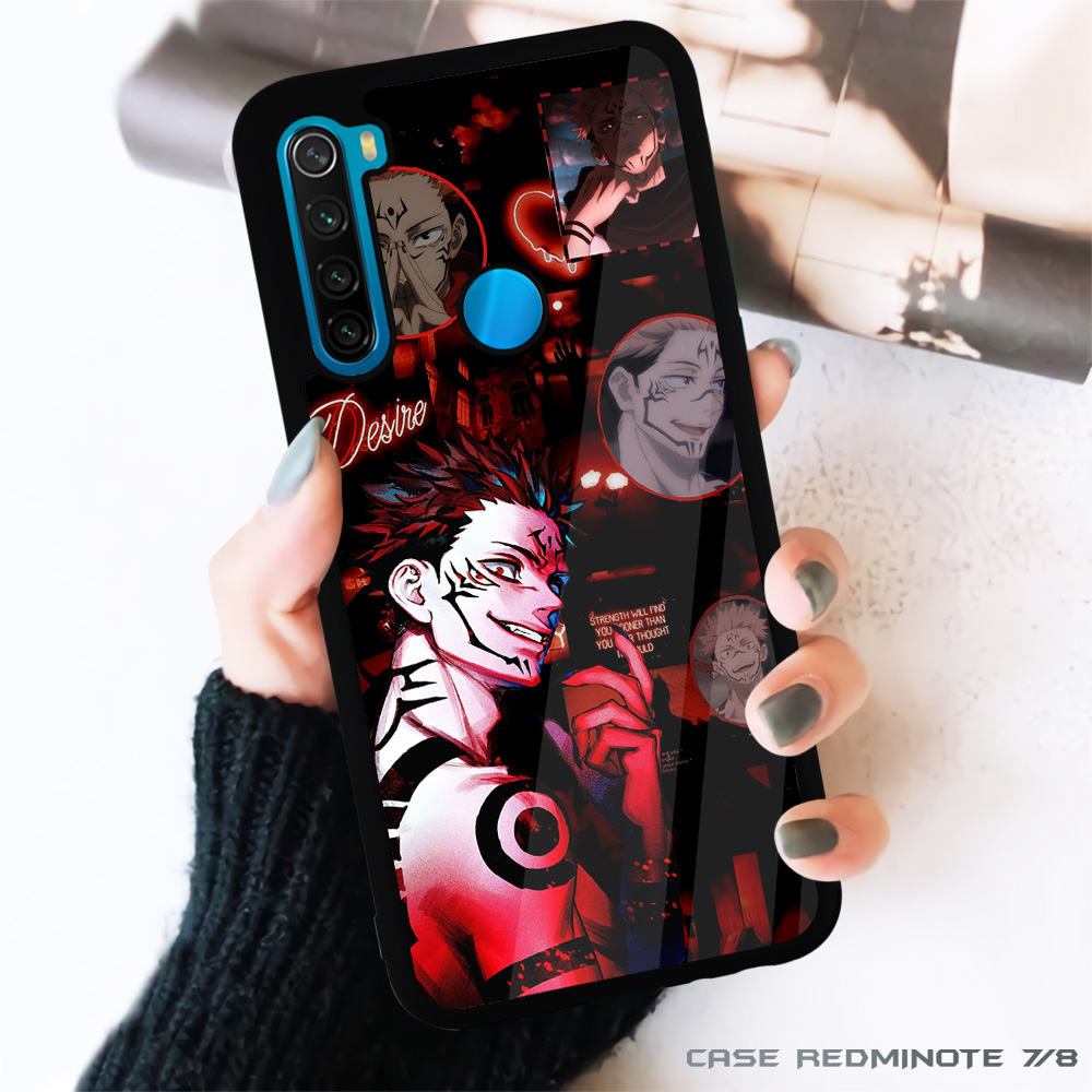 Case Kilau Xiaomi RedmiNote 6 7 8 PRO  | Redmi 7 7A 8 8A Pro |FR60| Anime Jujutsu Kaisen Kesing Glos