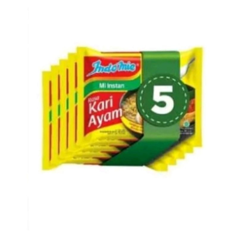 

Indomie kuah kari ayam isi 5
