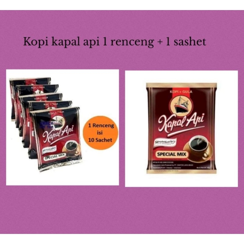 

Kopi Kapal Api Spesial Mix 1 Renceng + 1 sashet