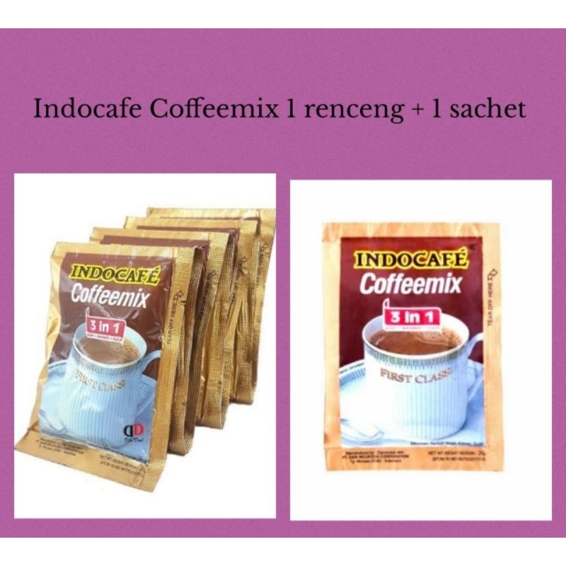 

INDOCAFE COFFEEMIX 1 RENCENG + 1 SACHET