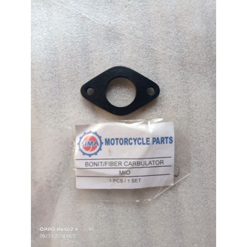 fiber ebonit bonit Intek manipul karburator Mio sporty