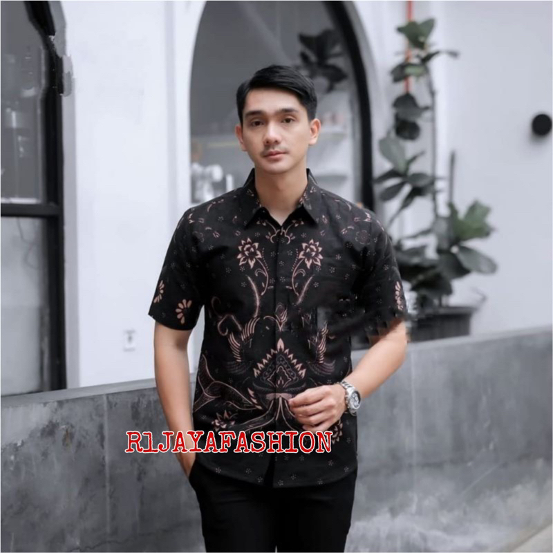 HEM BATIK BAJU BATIK PRIA LENGAN PENDEK HEM BATIK JUMBO RLJAYA