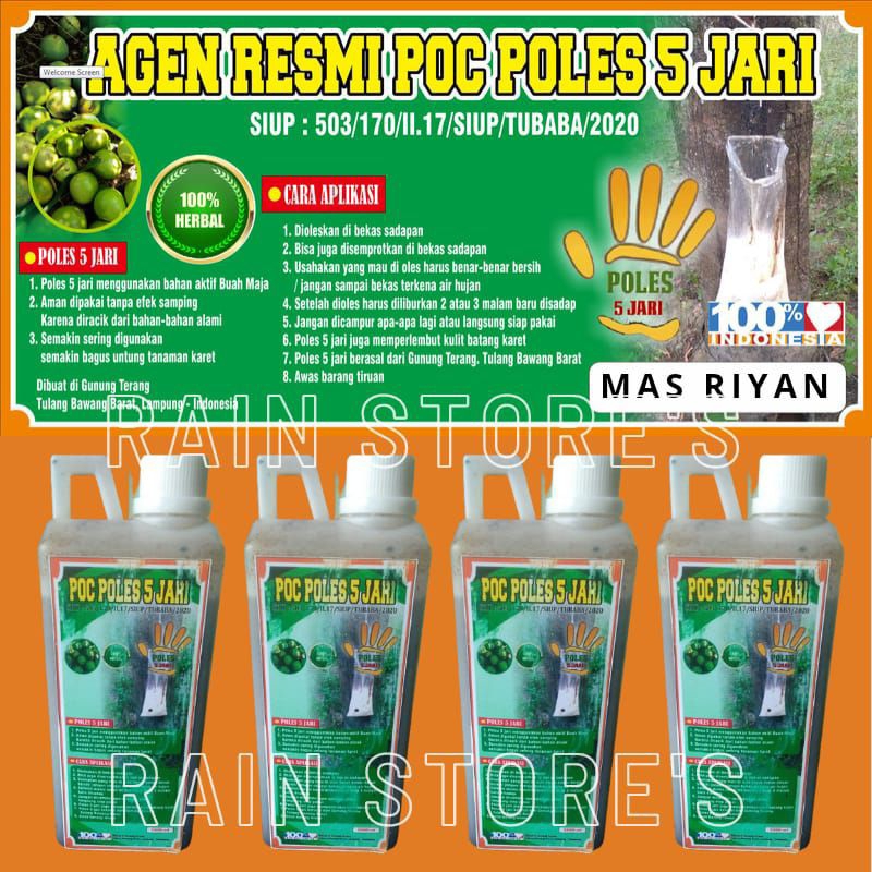 COD POC Poles 5 Jari Vitamin Untuk Pohon Karet Terlaris Asli Lampung 1000 ml