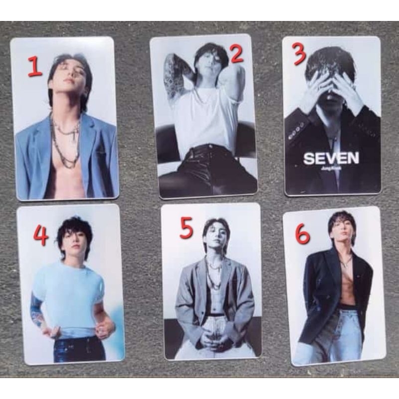 PC BTS Jungkook JK Lotte Cinema PVC Seven Hard Waterproof Photocard