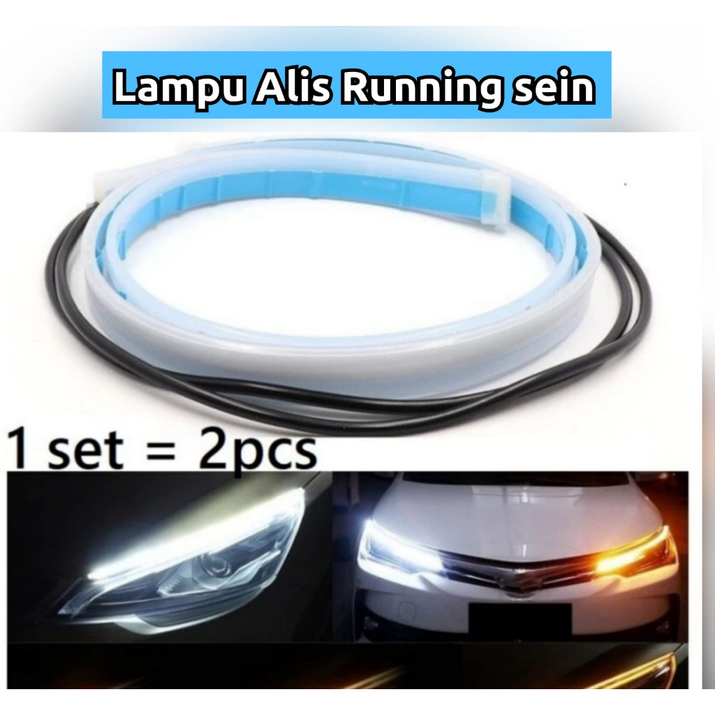 Lampu LED Alis running 30 cm 12 volt Lampu sein running motor mobil 12 volt sein running mobil