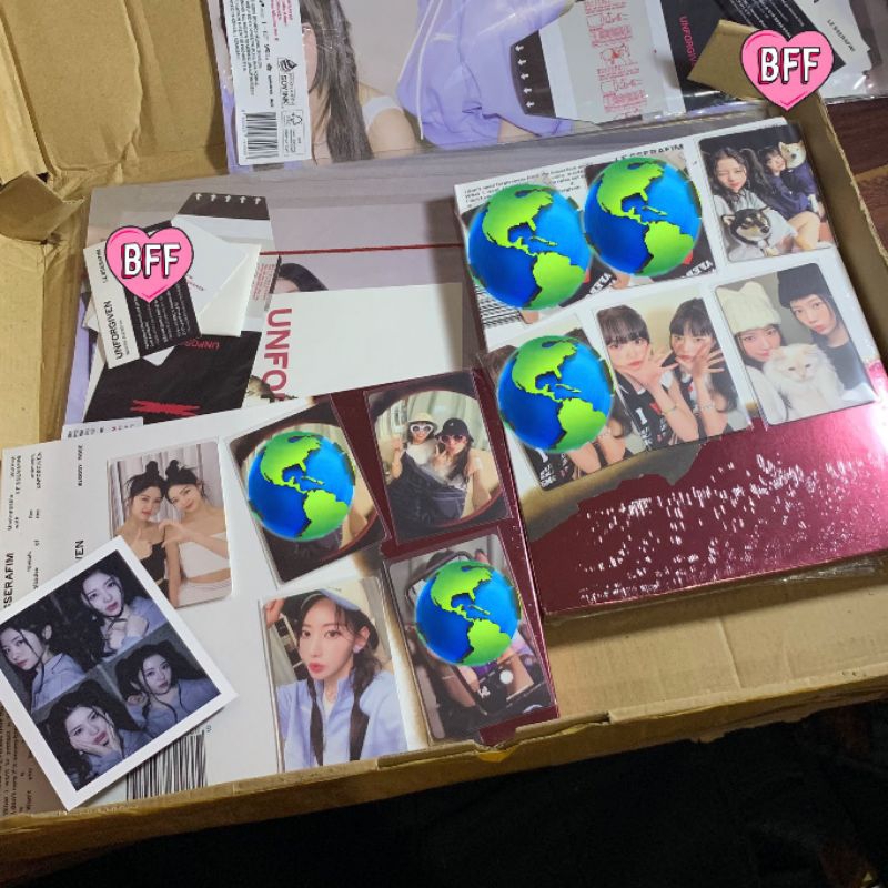 LE SSERAFIM UNFORGIVEN ALBUM PHOTOCARD WEVERSE