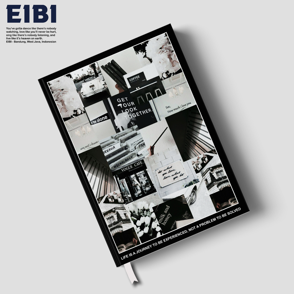 Eibibook Buku Tulis Catatan Notebook Hardcover Aesthetic Black Experience
