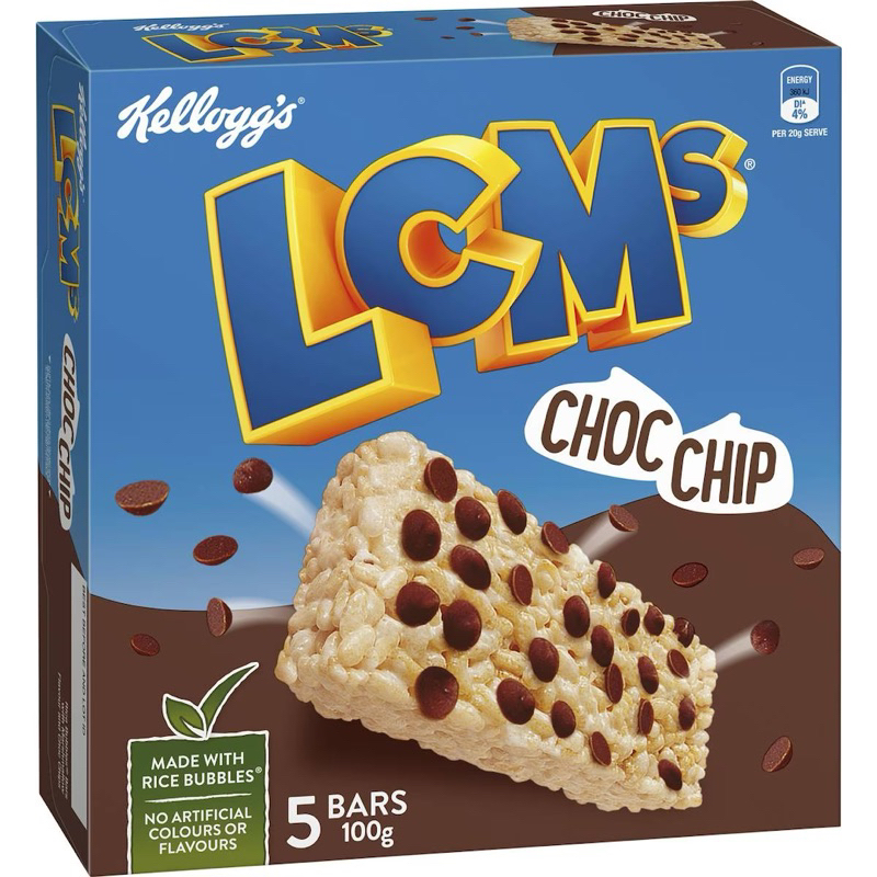 

Kellogg's LCM's Choc Chip Bars 5 Pack 100g - Australia