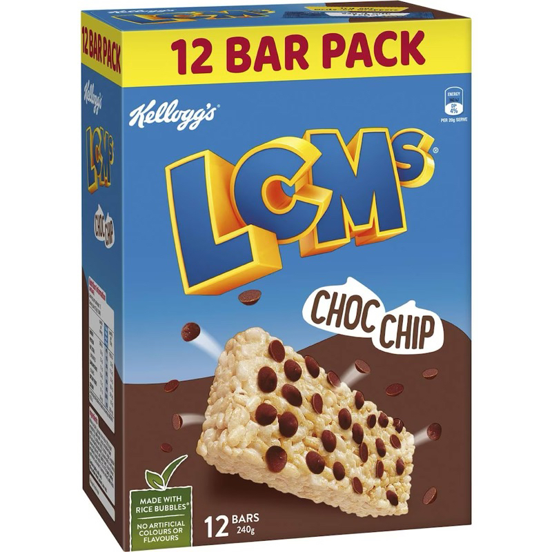 

Kellogg's LCM's Choc Chip Bars 12 Pack 240g - Australia