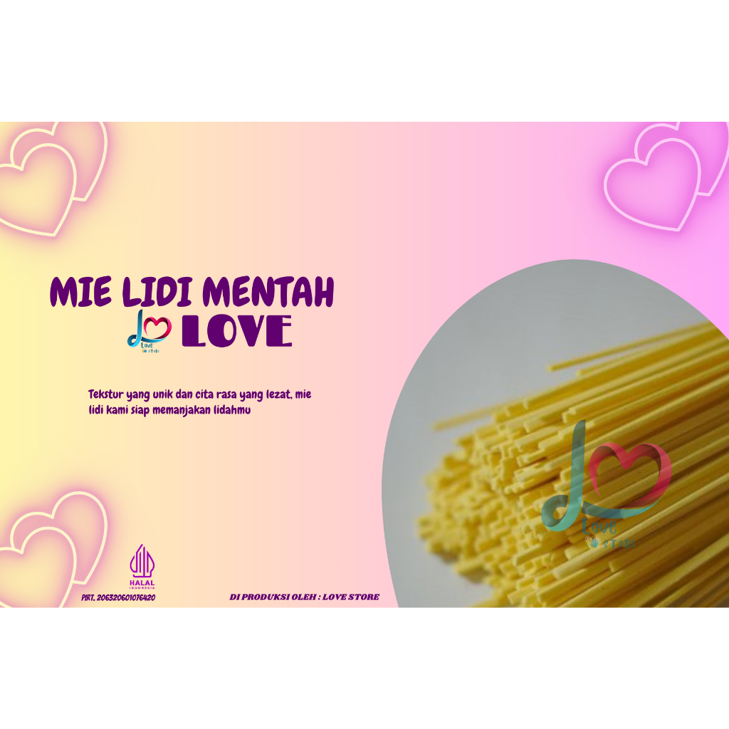 

MIE LIDI MENTAH 500 GRAM