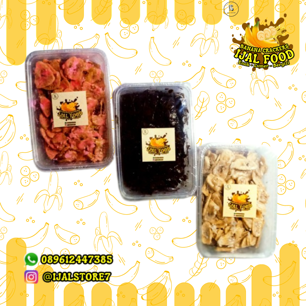 

[Paket Resseler 10 box] 150gr Kripik Pisang Banana Crackers Murah, Halal 100% ORIGINAL