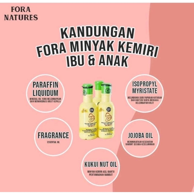 Fora Minyak Kemiri + Jojoba Oil Penumbuh Rambut Bayi New Formula