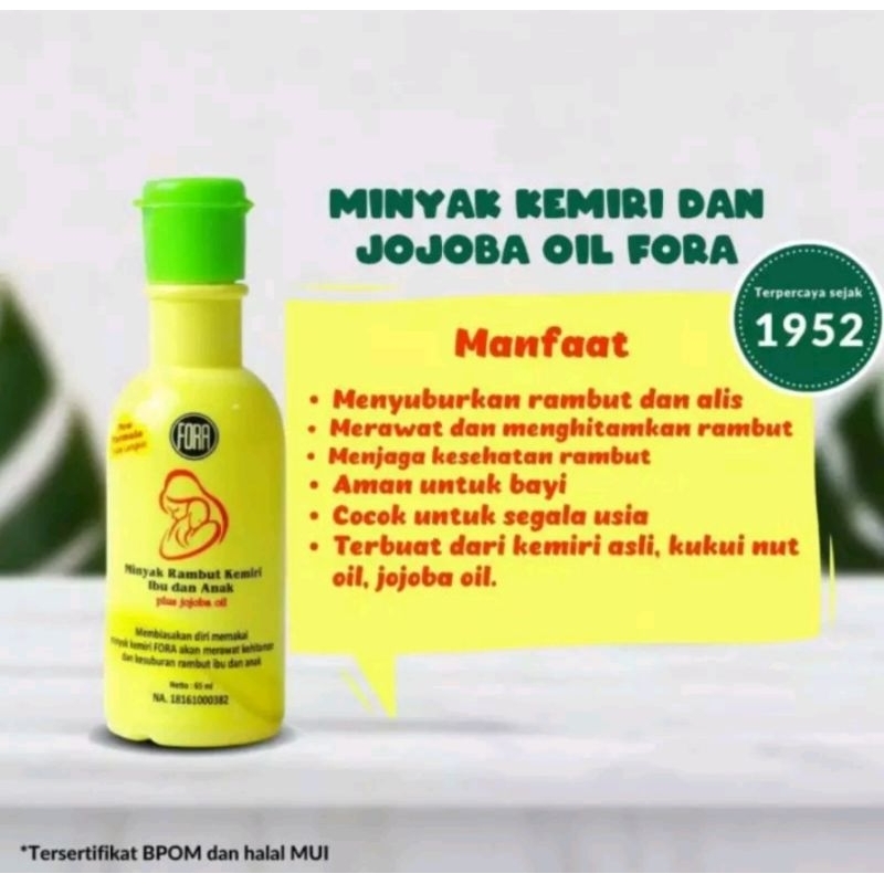 Fora Minyak Kemiri + Jojoba Oil Penumbuh Rambut Bayi New Formula