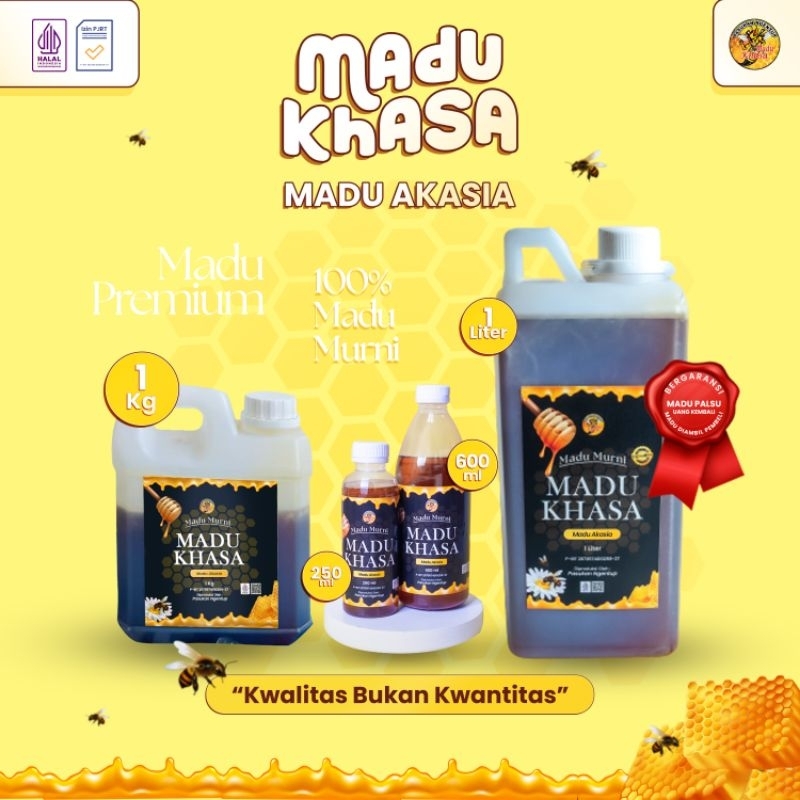 

MADU AKASIA || MADU ASLI || ORI 100% || 125 ML, 250 ML, 460 ML, 600 ML, 1 L, & 1 KG