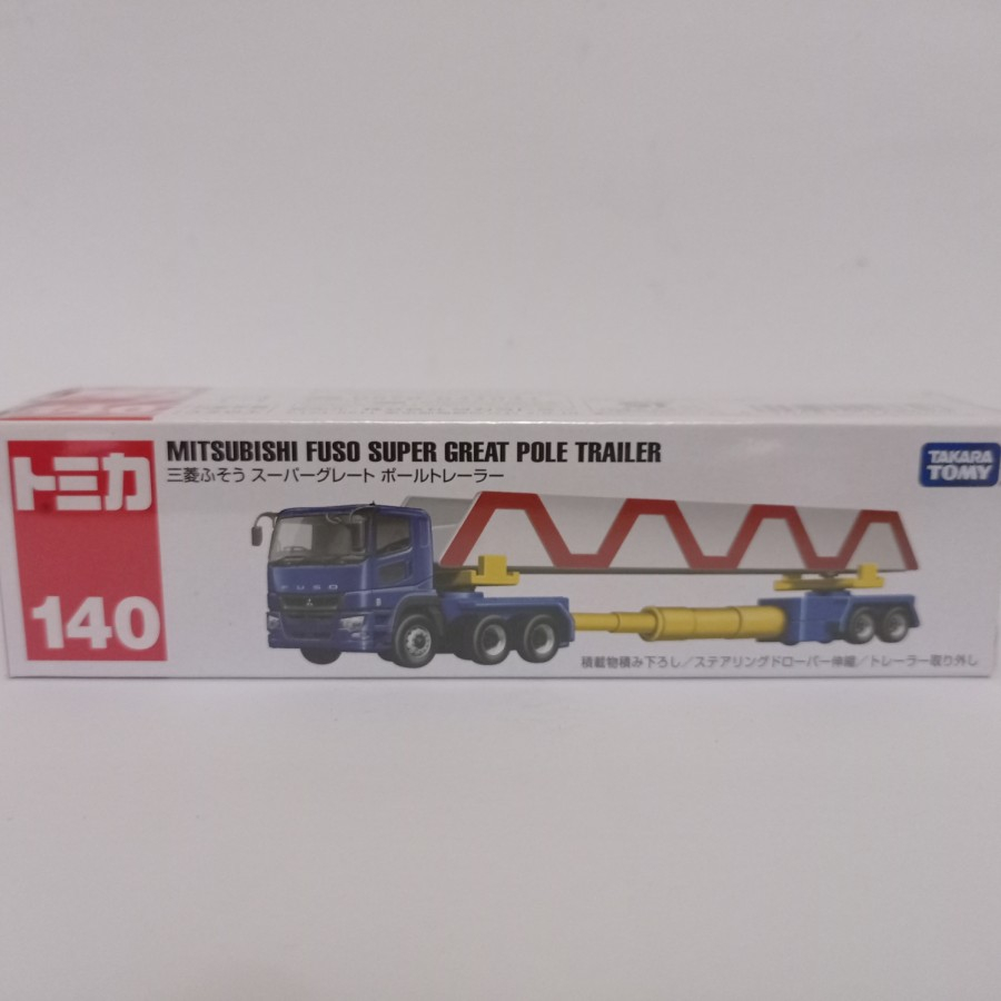 Tomica No 140 Mitsubishi Fuso diecast truk trailer takara tomy long harga murah