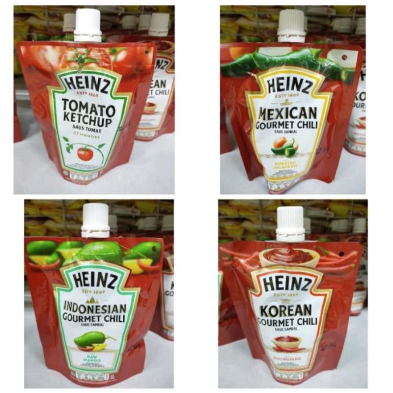 

Heinz saus sambal dan saus tomat 125gr / gourmet chili tomato kechup / saus cabe cabai / sauce