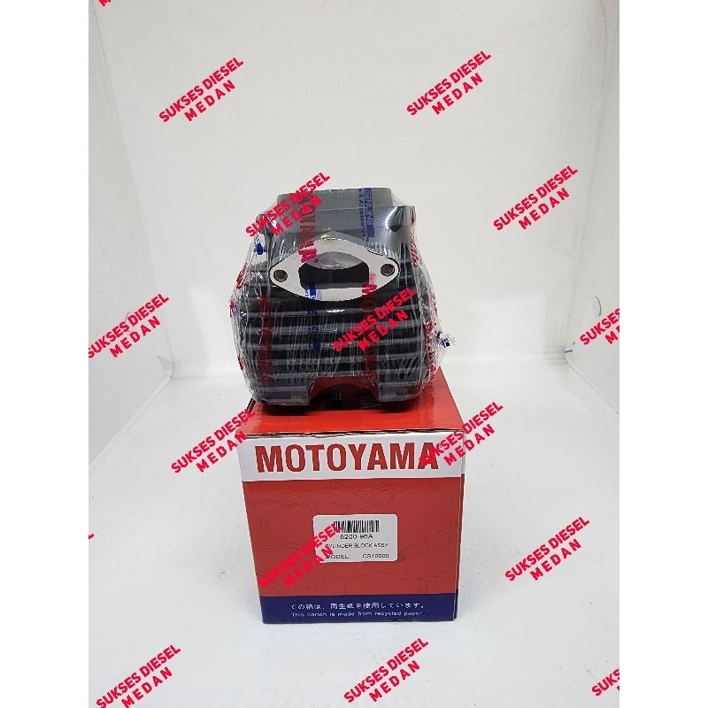 Cylinder Block Assy Blok Boringan Komplit Chainsaw Motoyama 10000 Sinso Senso 48mm Original