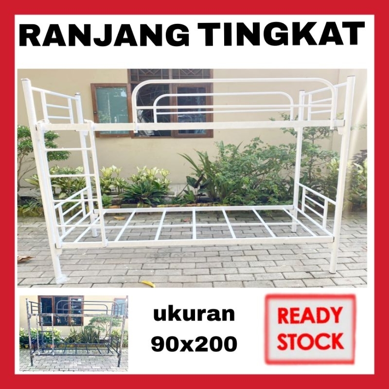 Ranjang 2 susun ranjang besi tingkat bunk bed tempat tidur tingkat