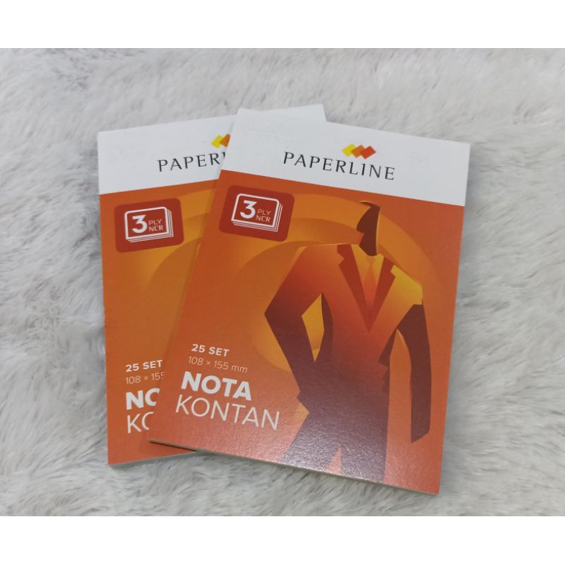

NOTA KONTAN 3ply NCR PAPERLINE25 ukuran 108× 155 mm PER 5PCS Rp. 25.000