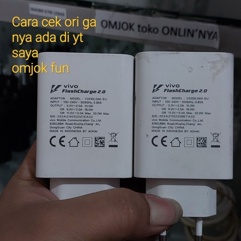 Adaptor kepala Vivo V21 V20 X50 dll Second copotan tanpa kabel original 100000%