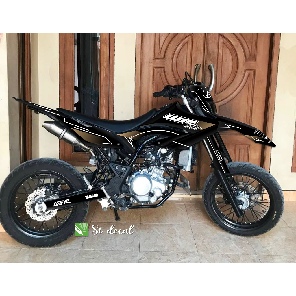 stiker decal wr hitam simple custom full body free request khusus doff