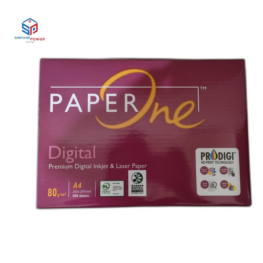 

Kertas HVS A4 80 gram Paper One per Rim Isi 500 lembar