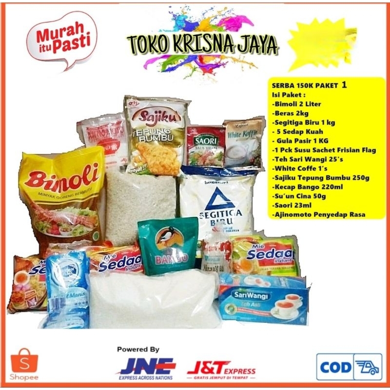 PAKET SEMBAKO KOMPLIT LENGKAP SERBA 175 K