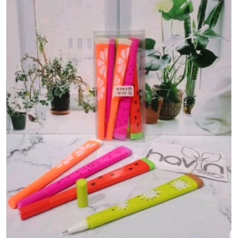 

1Pcs Pen Gel Bentuk Buah Fruit Pena Pulpen Alat Tulis
