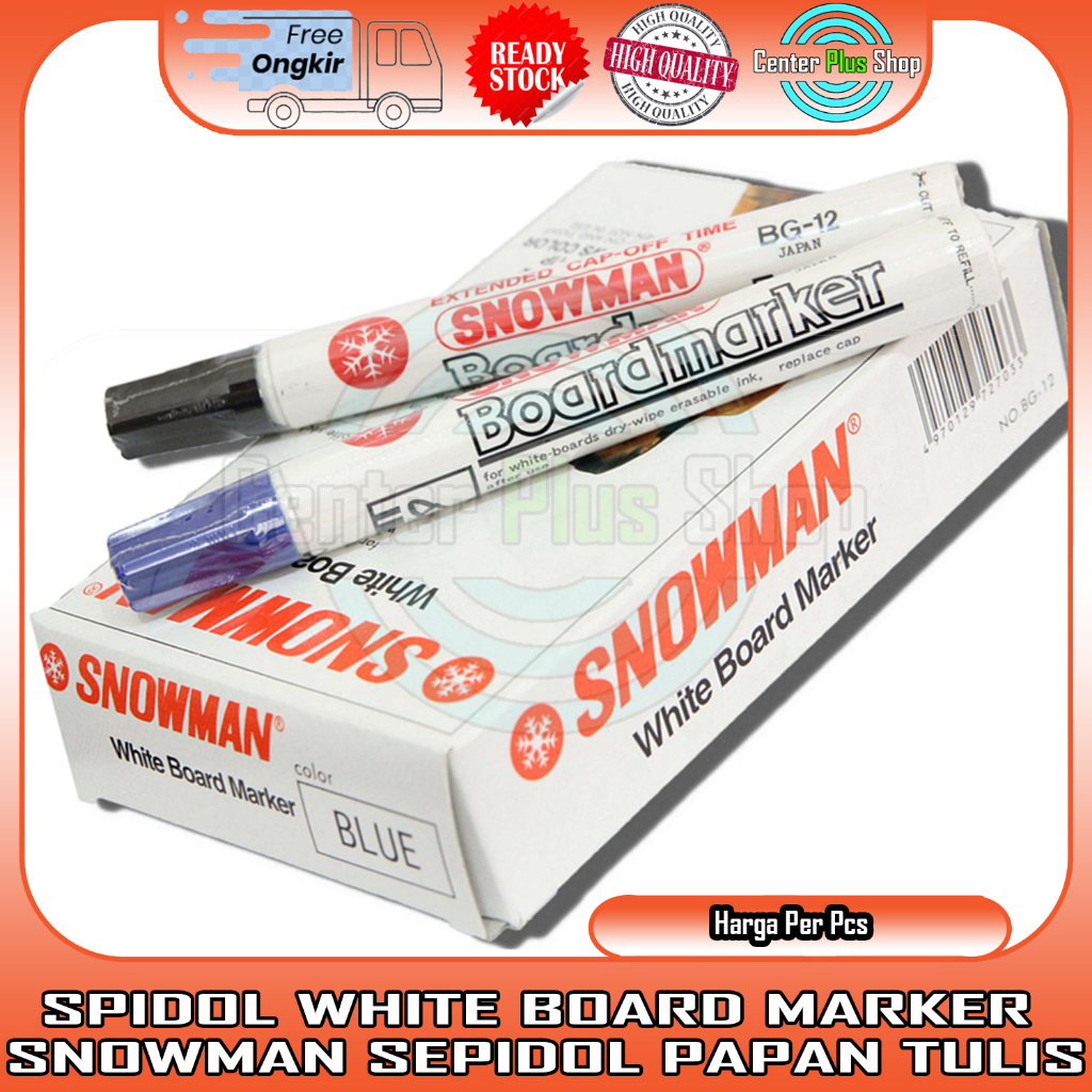 

Spidol Whiteboard Snowman Marker Sepidol Papan Tulis Warna Hitam Merah Biru Sfidol Snow Man White Board Wb Boart Bg12 Sekolah Guru Toles Mengajar Belajar Permanent Permanen Pen Marking Warni Besar Kecil Abg Hapus Tinta