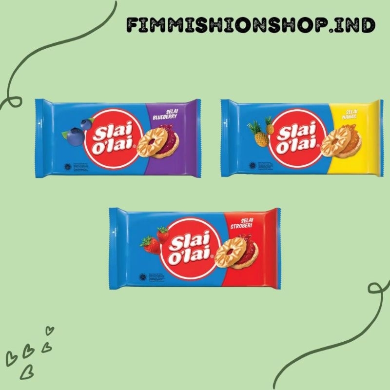 

FIMMISHIONSHOP Biscuit Slai Olai Biskuit Nenas Pineapple / Stoberi Strawberry / Blueberry Cookies