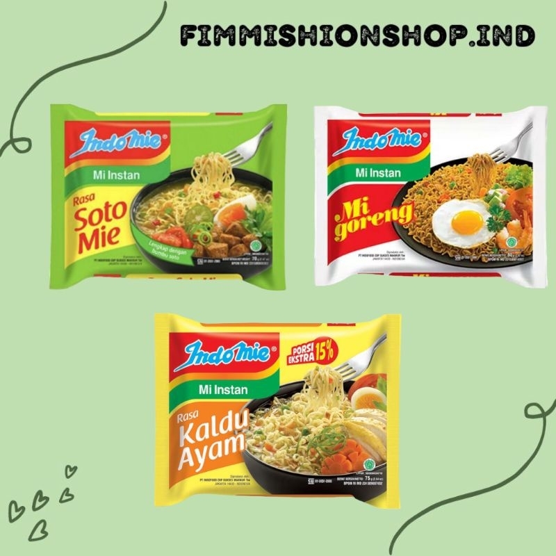 

FIMMISHIONSHOP Indomie Instant Mie Kaldu Ayam / Soto Mie / Mi Goreng