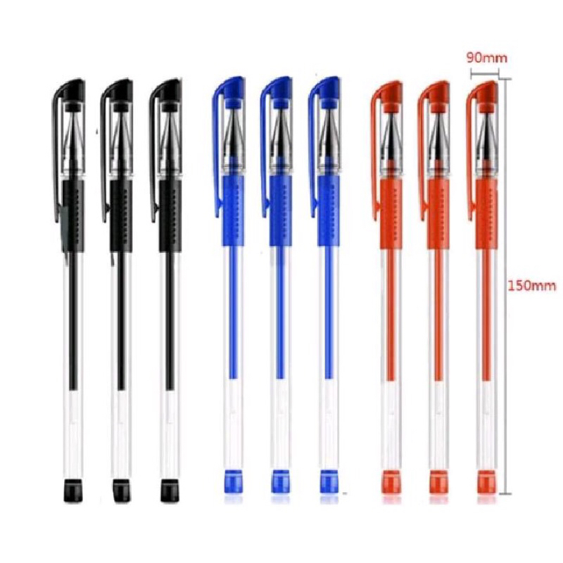 

pena gel 0.55mm standard pulpen alat tulis sekolah pen hitam biru merah tinta