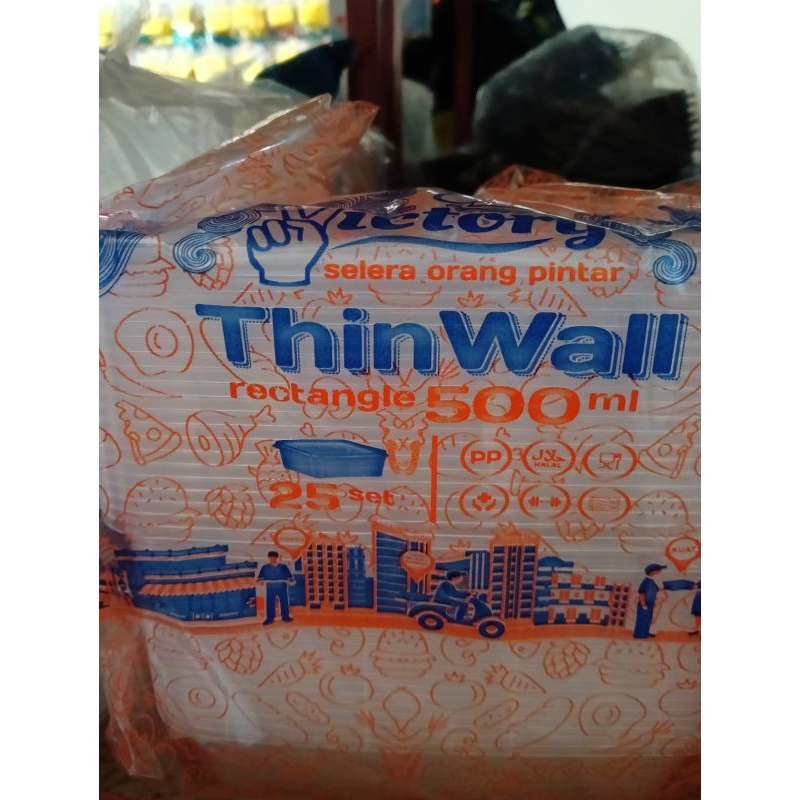 * ecer * thinwall 500ml anti pecah, bening, tahan bocor
