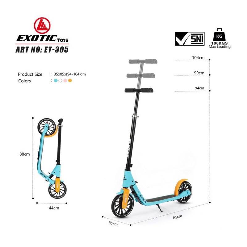 SCOOTER SEKUTER SKUTER OTOPED ANAK DEWASA HB-305 / HB305 / HB 305