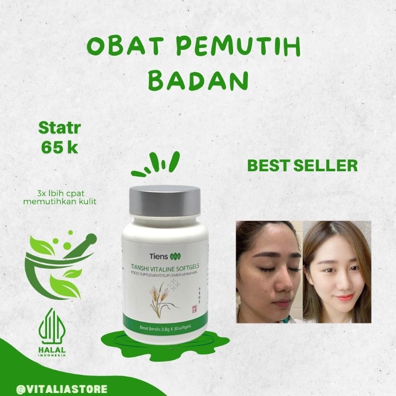 VITALINE SOFTGELS TIENS | VITALINE SOFTGELS | VITALINE | PEMUTIH KULIT | PEMUTIH KULIT BPOM | PEMUTI