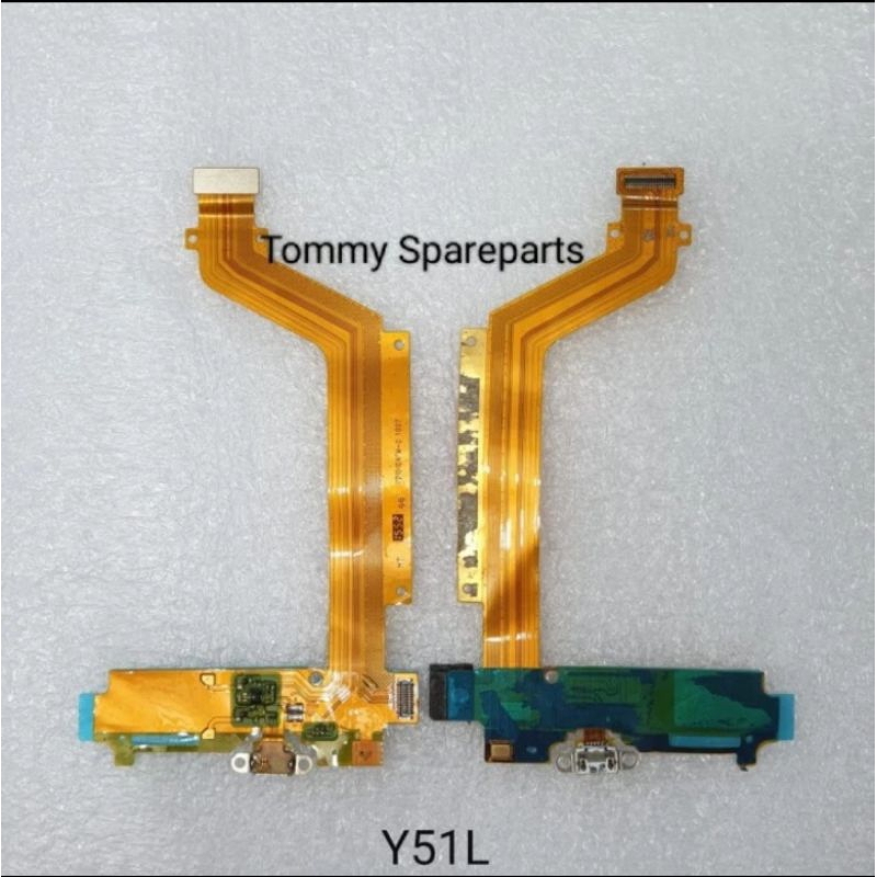 FLEXIBEL FLEXIBLE FLEKSIBEL VIVO Y51L Y51 CON CONNECTOR TC CAS CHARGER HF MIC