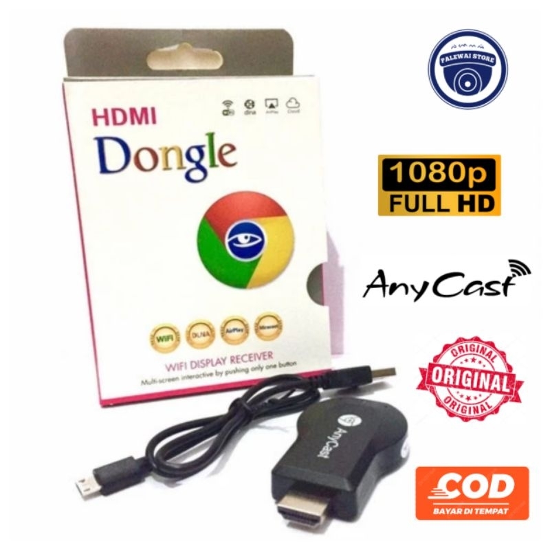 Dongle HDMI anycast wifi reciever Alat menampilkan hape ke Layar TV LCD LAPTOP PC PROYEKTOR