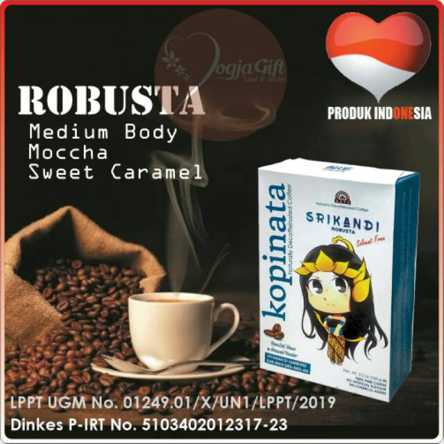 

kopi rendah kafein naturally kopinata robusta srikandi