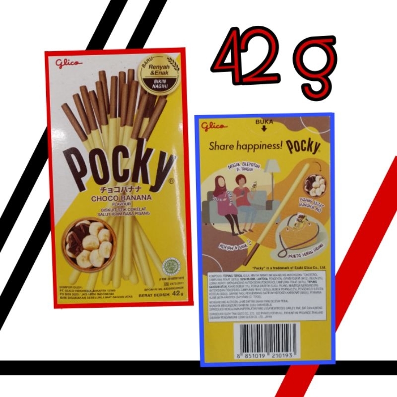 

'GLICO' POCKY Choco Banana BISKUIT STIK RASA COKLAT BANANA 42 Gram