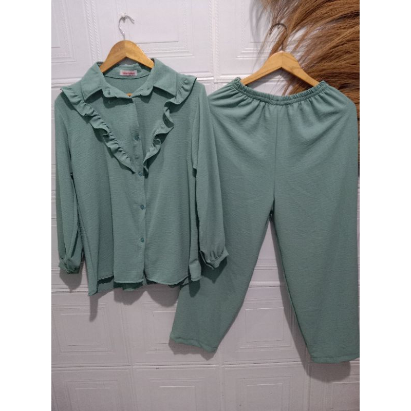 SETCEL CRINKLE//SETCEL KEMEJA REMPEL