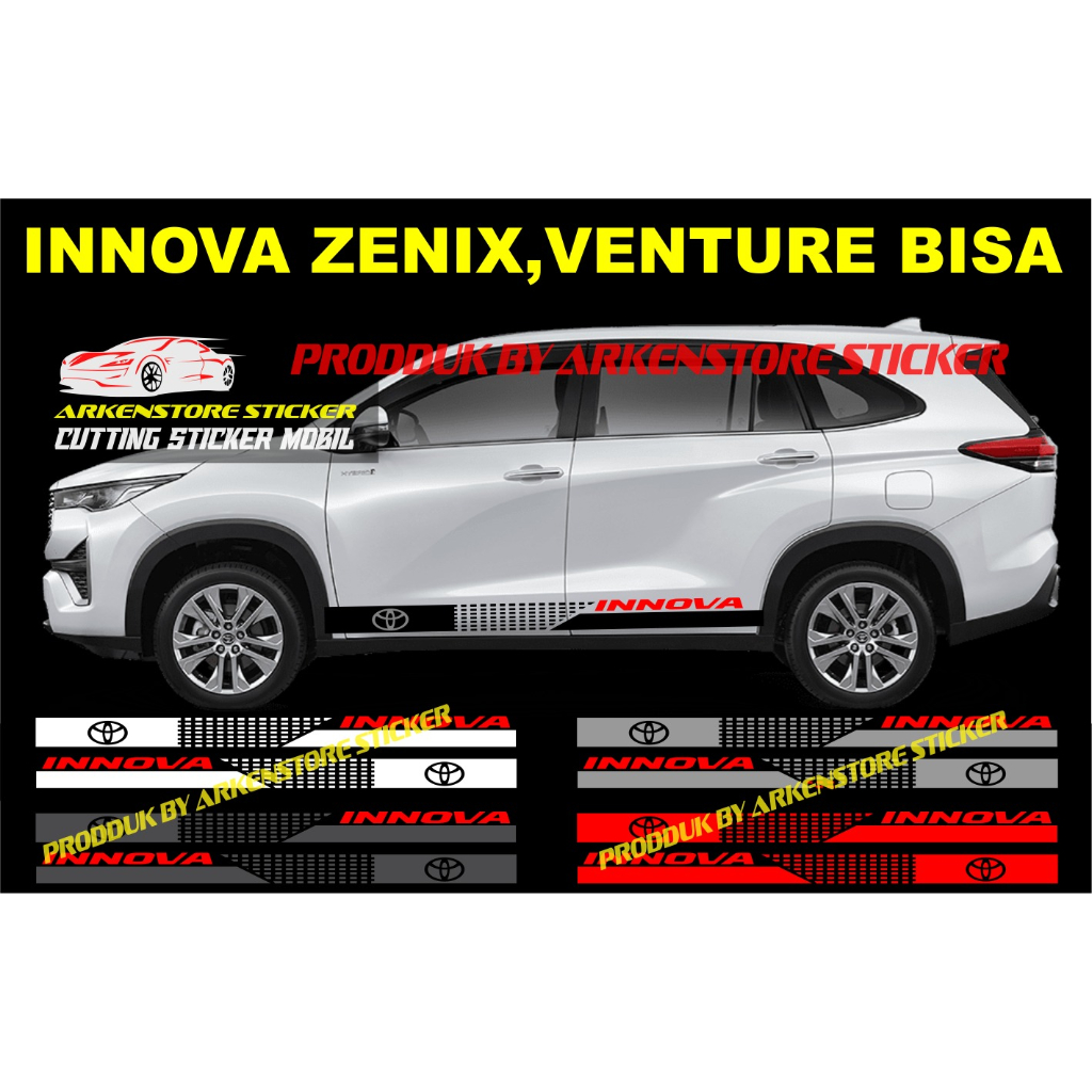 sticker stiker list mobil innova cutting sticker mobil innova
