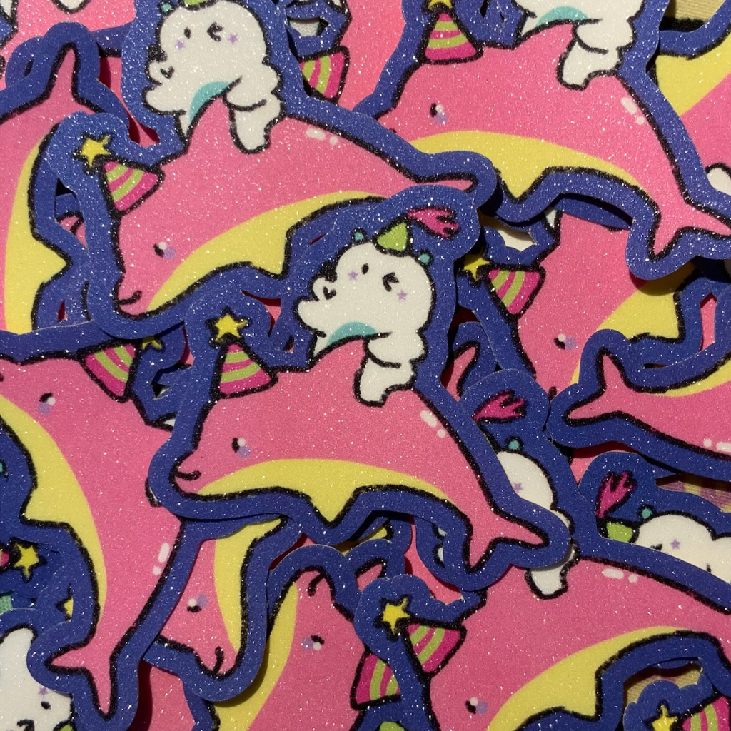 LAZYNISW DOLPHIN DIECUT STICKER