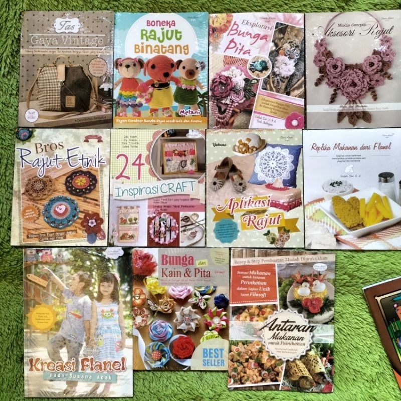 ORIGINAL BUKU KREASI KERAJINAN TANGAN RAJUT TAS GAYA VINTAGE BONEKA RAJUT BINATANG EKSPLORASI BUNGA 