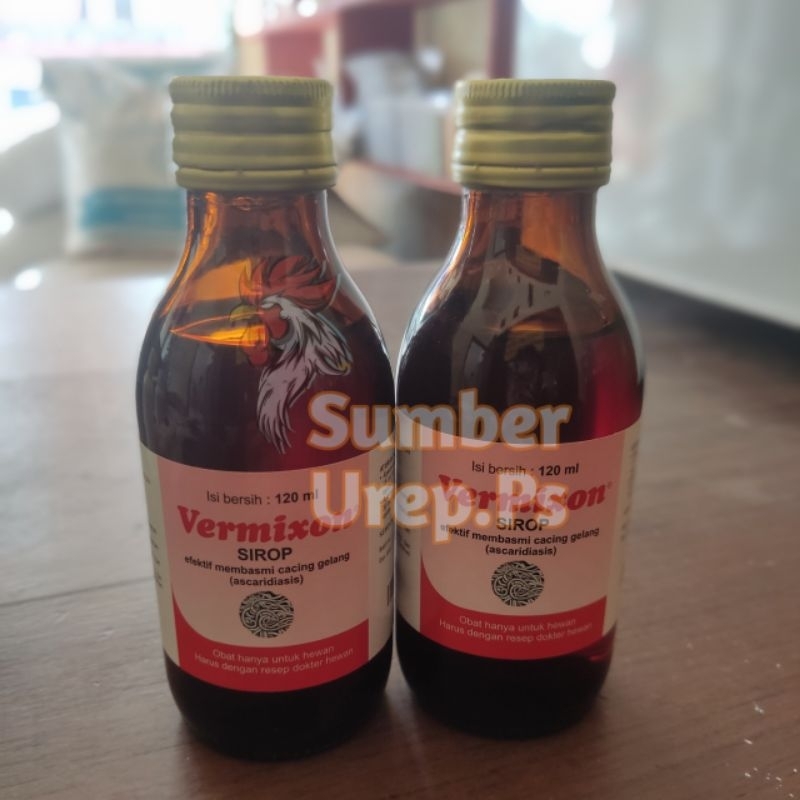 VERMIXON SIROP OBAT AMPUH CACING UNGGAS 120ml
